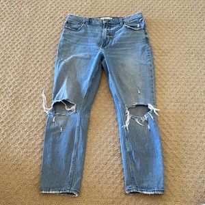 Abercrombie & Fitch skinny high-rise jeans with rips